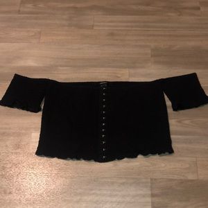 forever 21 black crop top